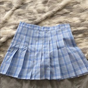 checkered pleated skirt NWOT